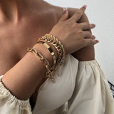 CIFEEO-Thick chain alloy bracelet