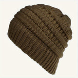 Cifeeo-Stay Warm and Stylish with this Brimless Thermal High Bun Ponytail Winter Beanie Hat!