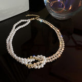 CIFEEO-Pearl Crystal Choker Necklaces