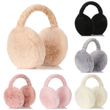 Cifeeo-Loorain Solid Color Earmuffs Unisex Soft Plush Ear Warmer Foldable Ear Muffs Comfortable Coldproof Earmuffs For Winter Outdoor