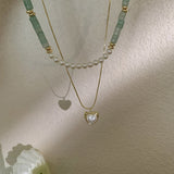 CIFEEO-Pearled Heart Necklace