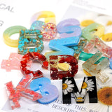 Back To School  224pcs/set Letters Resin Mold Jewelry Kits Home Made Craft DIY Art Epoxy Casting Concrete Plaster Candle Keychain Silicone Mold