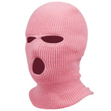 Cifeeo-Winter Warm Head Cover, 3-hole Knitting Ski Mask Cold Proof Full Face Mask