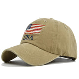 Cifeeo-Classic Vintage Baseball Hats for Men with American Flag Patch Breathable Mesh Caps