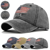 Cifeeo-Classic Vintage Baseball Hats for Men with American Flag Patch Breathable Mesh Caps