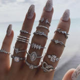 Cifeeo- Silver Fashion Fifteen Sets Of Rings