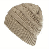 Cifeeo-Stay Warm and Stylish with this Brimless Thermal High Bun Ponytail Winter Beanie Hat!