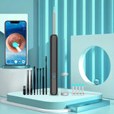 Cifeeo-Ear Cleaner With Camera, Earwax Remover With 4 Spoons And 8 Earpick Tools, Earwax Remover With 1080P, Rechargeable Earwax Remover For Adults