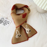 CIFEEO-Rabbit Short Warm Wool Knitted Scarf