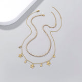 CIFEEO-Stars White Diamonds Multiple Necklaces
