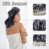 Cifeeo-Satin Bonnet Silk Bonnet Hair Bonnet For Sleeping Satin Bonnet For Hair Bonnets For Women Silk Bonnet For Natural Hair Luxury Shower Cap For Women