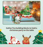 Christmas Gifts Light Tree Building Blocks Rotatable Music Box Ornaments