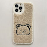 CIFEEO-Embroidered Bear Phone Case