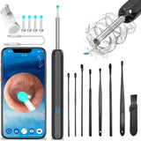 Cifeeo-Ear Cleaner With Camera, Earwax Remover With 4 Spoons And 8 Earpick Tools, Earwax Remover With 1080P, Rechargeable Earwax Remover For Adults