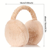 Cifeeo-Loorain Solid Color Earmuffs Unisex Soft Plush Ear Warmer Foldable Ear Muffs Comfortable Coldproof Earmuffs For Winter Outdoor