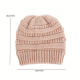 Cifeeo-Stay Warm and Stylish with this Brimless Thermal High Bun Ponytail Winter Beanie Hat!