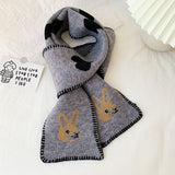 CIFEEO-Rabbit Short Warm Wool Knitted Scarf