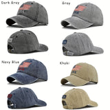 Cifeeo-Classic Vintage Baseball Hats for Men with American Flag Patch Breathable Mesh Caps