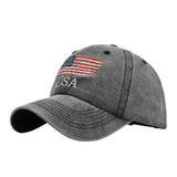 Cifeeo-Classic Vintage Baseball Hats for Men with American Flag Patch Breathable Mesh Caps