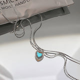 CIFEEO-Gradient Gem Heart Necklace