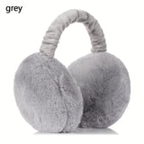 Cifeeo-Loorain Solid Color Earmuffs Unisex Soft Plush Ear Warmer Foldable Ear Muffs Comfortable Coldproof Earmuffs For Winter Outdoor