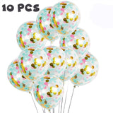 Back  To School Cifeeo 10/20 Rose Confetti Latex Transparent Balloons Metallic Confetti Ballon Baby Shower Kids Birthday Party Wedding Decoration Ball