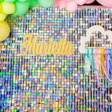 Back to school decoration  Cifeeo  Ins FB Hot Square Sequin Panel Backdrop Wedding Baby Shower Birthday Party Backdrop Decor Gorgeous Shimmer Wall Decorative Plate