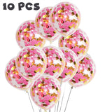 Back  To School Cifeeo 10/20 Rose Confetti Latex Transparent Balloons Metallic Confetti Ballon Baby Shower Kids Birthday Party Wedding Decoration Ball