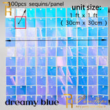 Back to school decoration  Cifeeo  Ins FB Hot Square Sequin Panel Backdrop Wedding Baby Shower Birthday Party Backdrop Decor Gorgeous Shimmer Wall Decorative Plate