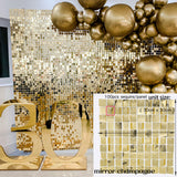 Back to school decoration  Cifeeo  Ins FB Hot Square Sequin Panel Backdrop Wedding Baby Shower Birthday Party Backdrop Decor Gorgeous Shimmer Wall Decorative Plate