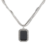 Cifeeo-Black Pendant Diamond Necklace