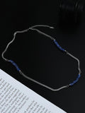 Cifeeo-Blue Bead Stitching Necklace