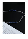 Cifeeo-Blue Bead Stitching Necklace