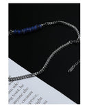 Cifeeo-Blue Bead Stitching Necklace