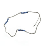 Cifeeo-Blue Bead Stitching Necklace