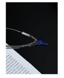 Cifeeo-Blue Key Pendant Necklace