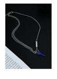 Cifeeo-Blue Key Pendant Necklace