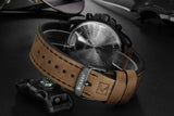 Cifeeo Mens Watches Top Luxury Brand Waterproof Sport Wrist Watch Chronograph Quartz Military Genuine Leather Relogio Masculino