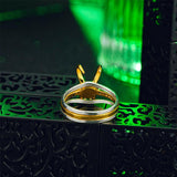 Creativity Personality Norse Mythology Loki Helmet Rocky Three-In-One Helmet Ring for Unisex Trend Jewelry
