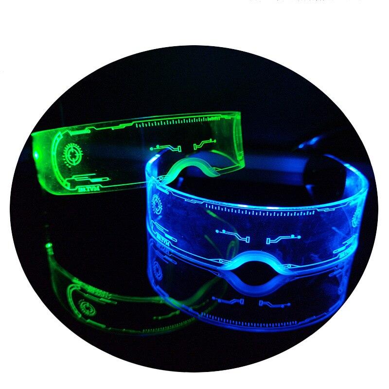 LED Glasses EL Wire Neon Party Luminous LED Glasses Light Up Glasses Rave Costume Party Decor DJ SunGlasses Halloween Decoration1209
