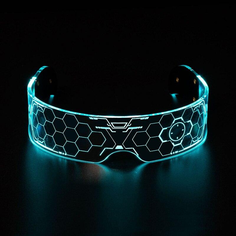 LED Glasses EL Wire Neon Party Luminous LED Glasses Light Up Glasses Rave Costume Party Decor DJ SunGlasses Halloween Decoration1209