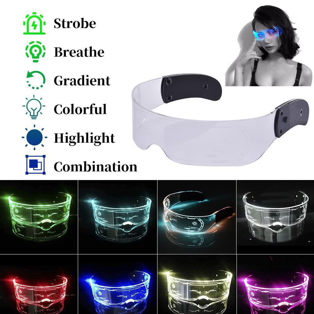 LED Glasses EL Wire Neon Party Luminous LED Glasses Light Up Glasses Rave Costume Party Decor DJ SunGlasses Halloween Decoration1209