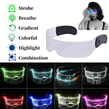 LED Glasses EL Wire Neon Party Luminous LED Glasses Light Up Glasses Rave Costume Party Decor DJ SunGlasses Halloween Decoration1209