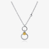 Cifeeo-Golden Totem Double Ring Pendant Necklace