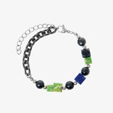 Cifeeo-Green Square Beaded Necklace & Bracelet