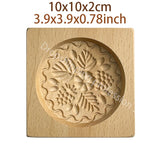 Cookie Mold Cutter Wooden Gingerbread Cookie Cutter Mold Press 3D Cake Embossing Baking Mold Tools Rose Biscuit Provance Cookie