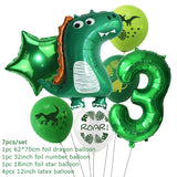 Dinosaur Party Decorations Dragon Balloons Set Paper Garland for Dino Jungle Birthday Party Decor Supplies Kids Children Favors