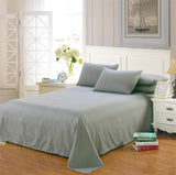 Cifeeo Bedding Sheet Combed Cotton Home Textile Solid Color Flat Sheets Bed Linens Queen King Size Bedspread (Pillowcase Can Order)