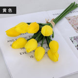 10pcs/set Hot Sale Artificial Flower Tulip Calla Lily Simulation PU Fake Flower Wedding Decoration Party Hotel Home Decor Plants