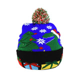 1Pc LED Christmas Hats Sweater Knitted Beanie Christmas Santa Light Up Winter Hat for Kids Adults Christmas Party Warmer Cap